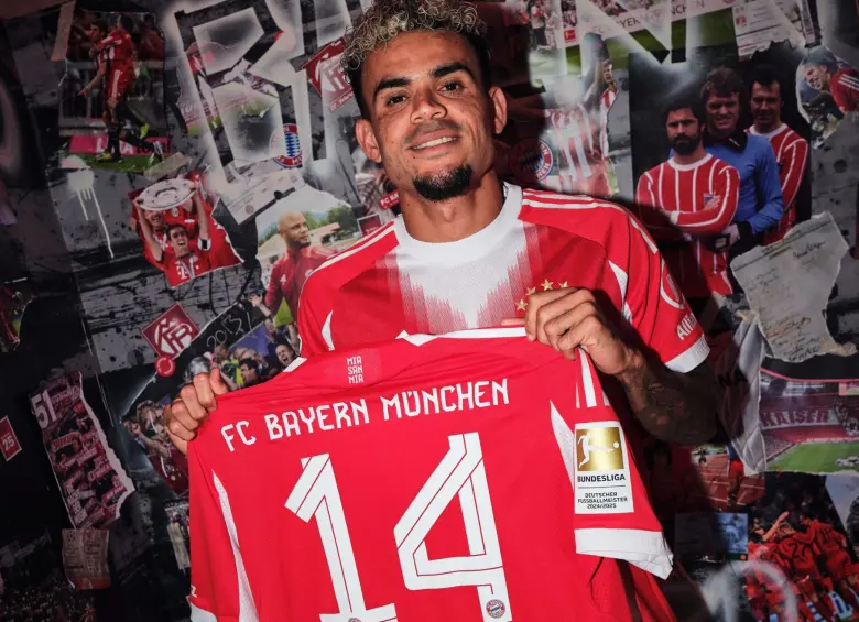 Luego de tres años y medio con Liverpool, el guajiro Luis Díaz, fue presentado oficialmente como nuevo jugador del Bayer Múnich. FOTO: Redes sociales Bayern Múnich