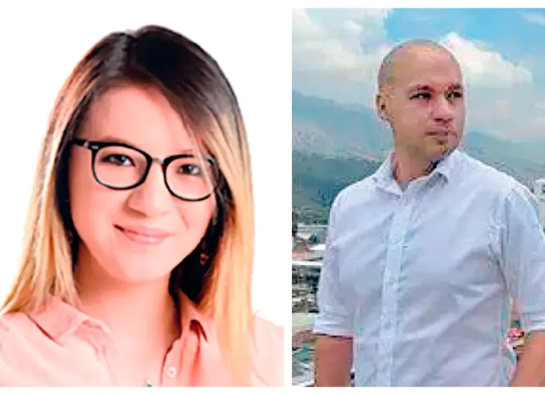 A la izquierda Karen Bibiana Delgado, a la derecha Santiago Preciado. 