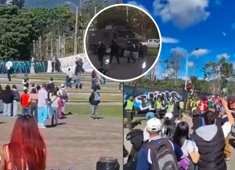Disturbios en Hip Hop al Parque dejaron varios policías heridos, entre los cuales está una uniformada de 18 años con trauma craneoencefálico. FOTOS: Captura de videos