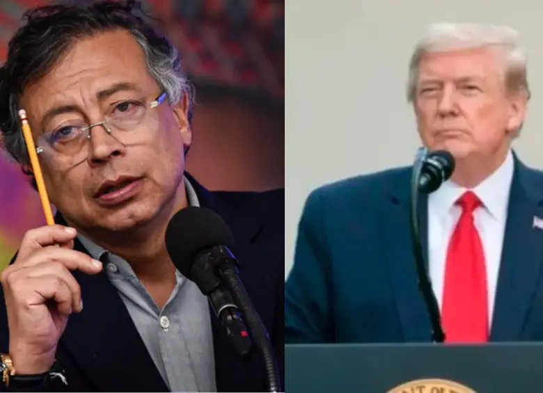 Donald Trump advirtió a Gustavo Petro en medio de la creciente tensión por la lucha antidrogas. FOTO: Colprensa. 