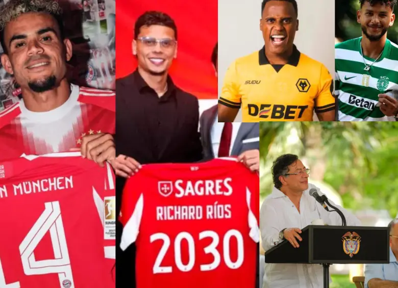 Con la venta de un sólo futbolista colombiano se supera el presupuesto que el gobierno piensa otorgarle al deporte colombiano. Fotos: Redes sociales y Presidencia