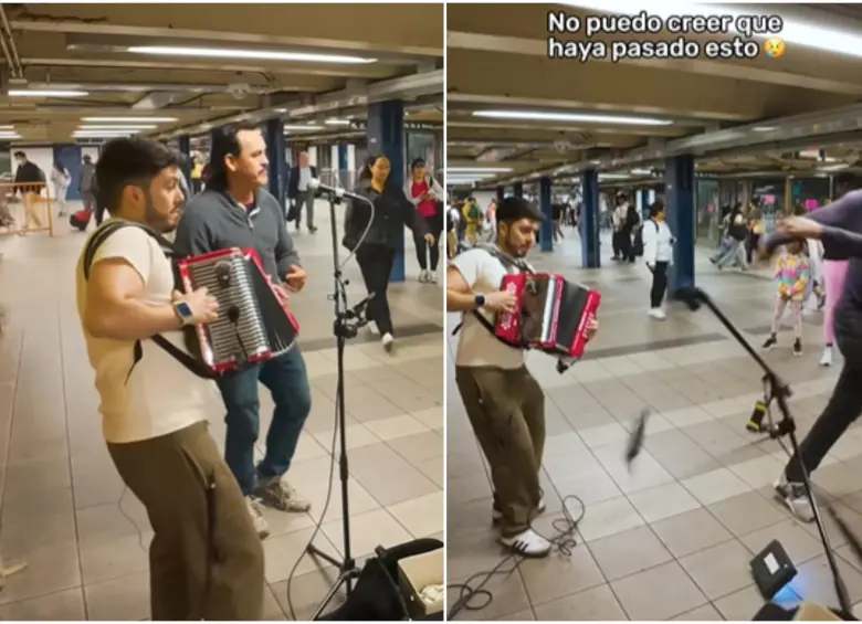 El joven músico colombiano cantando junto al Rafael Orozco de Yo Me Llamo antes de que lo agredieran. FOTO: Captura video redes sociales @alejoportelaa