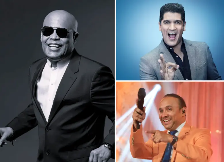 Rubby Pérrez, a la izquierda, falleció tras el desplome de un techo en la discoteca Jet Set. En los Premios Heat le rendirán homenaje las voces de Eddy Herrera (arriba) y Wilfran Castillo (abajo), además de El Blachy. FOTOS Cortesía y Colprensa.