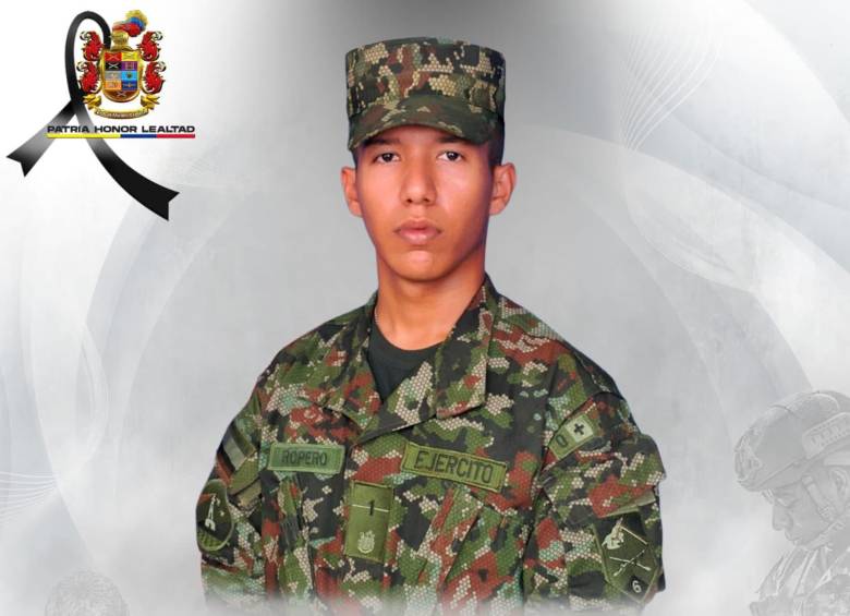 Soldado profesional Brajhan Daniel Ropero Lozano, muerto en Santa Marta. Foto. cortesía Ejército