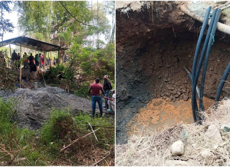 La mina está ubicada en la vereda Brasilia, del corregimiento San Antonio de Santander de Quilichao, Cauca. FOTOS: Tomada de X @ANMColombia