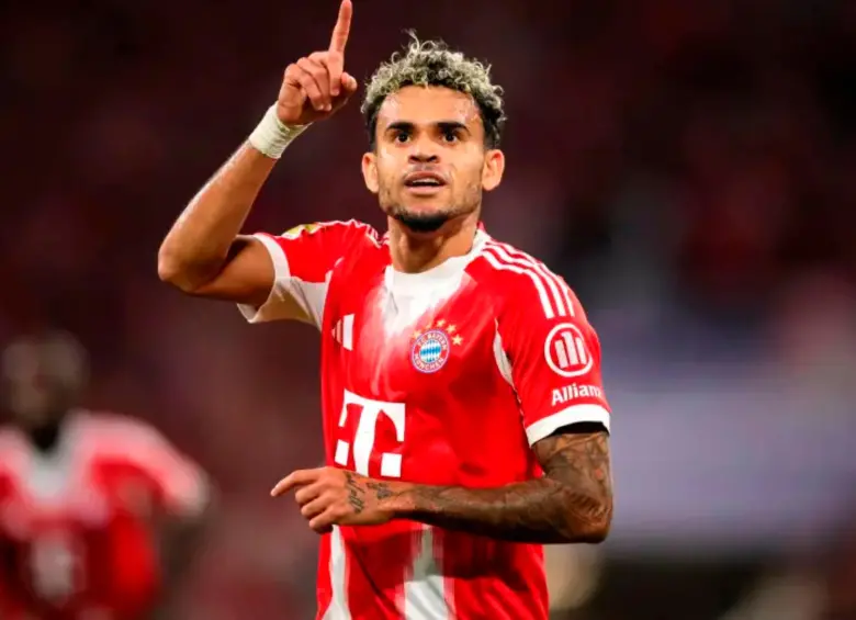 El futbolista colombiano Luis Díaz suma 22 goles y 18 asistencias esta temporada con el Bayern Múnich alemán. De ellos, cuatro tantos han sido en Champions. Foto: Bayern Múnich