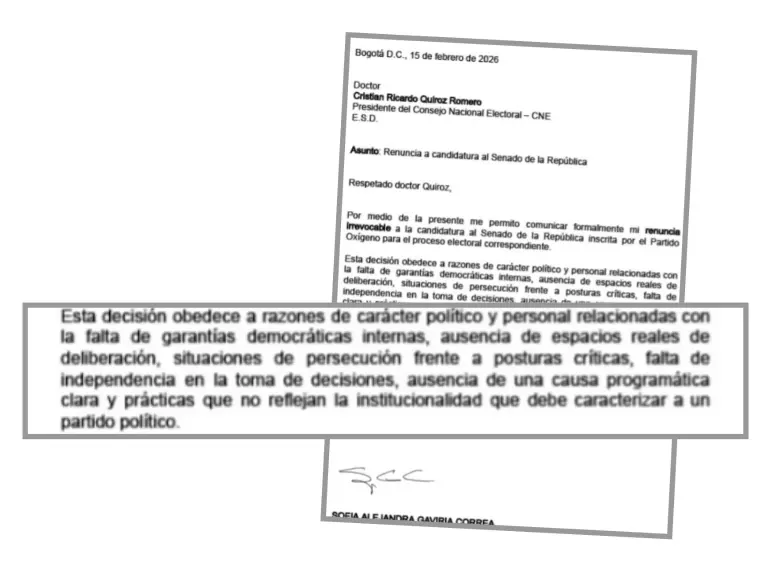 Esta fue la misiva enviada al CNE y a la Registraduría. FOTO: ARCHIVO PARTICULAR