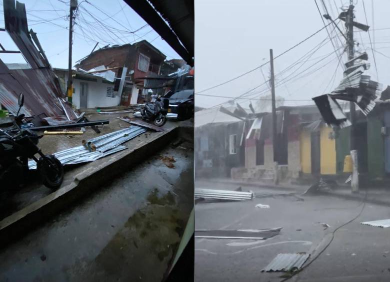 El vendaval en Condoto Chocó solo ha dejado daños materiales. Hasta el momento no se registran víctimas mortales. Fotos: gobernadora de Chocó. 