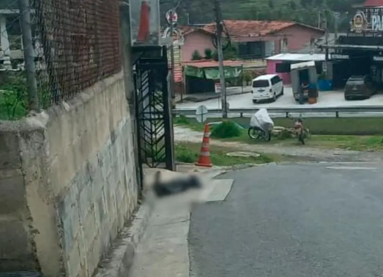 Este asesinato ocurrió en la mañana de este martes en el barrio La Playa, de Rionegro, siendo el cuarto en este municipio en dos días. La víctima de este hecho es un menor de 15 años. FOTO: CORTESÍA MI ORIENTE