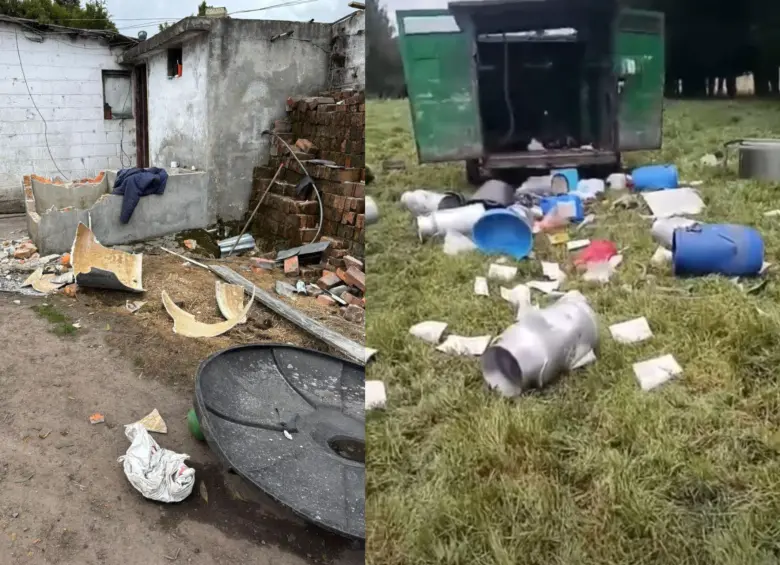 Así resultaron varias fincas ganaderas en Nariño. Fotos: Captura video Fedegan y Cnc Ipiales