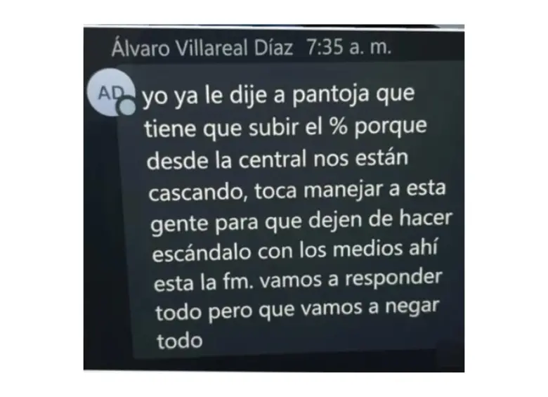 Este fue el mensaje enviado. CRÉDITO: LA FM.