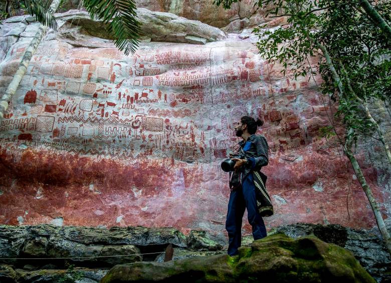 Los pictogramas en la Serranía de Chiribiquete representan animales que hoy ya no existen. FOTO: Juan Antonio Sánchez
