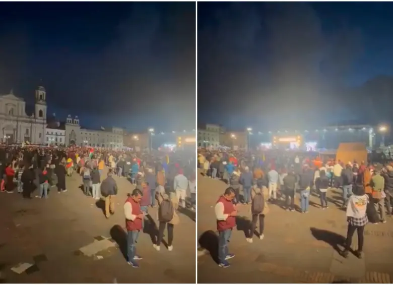 Así luce la Plaza de Bolívar de Bogotá. FOTOS: capturas de video Así luce la Plaza de Bolívar de Bogotá. FOTOS: capturas de video