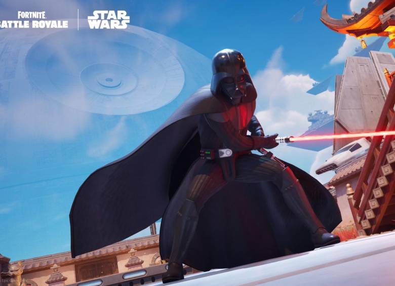 La ‘Skin’ o personaje de Darth Vader hacen parte del modo Battle Royale de Fortnite. FOTO: Fornite