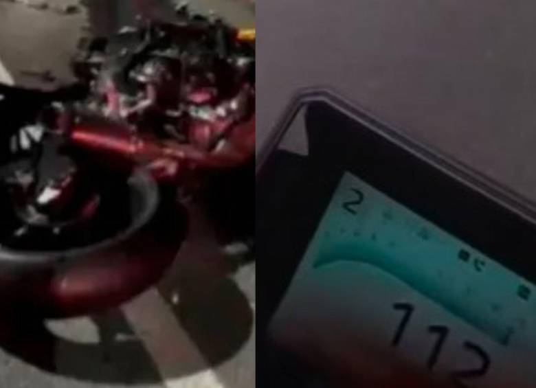 El motociclista fallecido en un siniestro en Las Palmas dejó un video donde transitaba por esa vías a velocidades de 112, 114 y hasta 117 kilómetros por hora. Fotos: Cortesía y captura de video