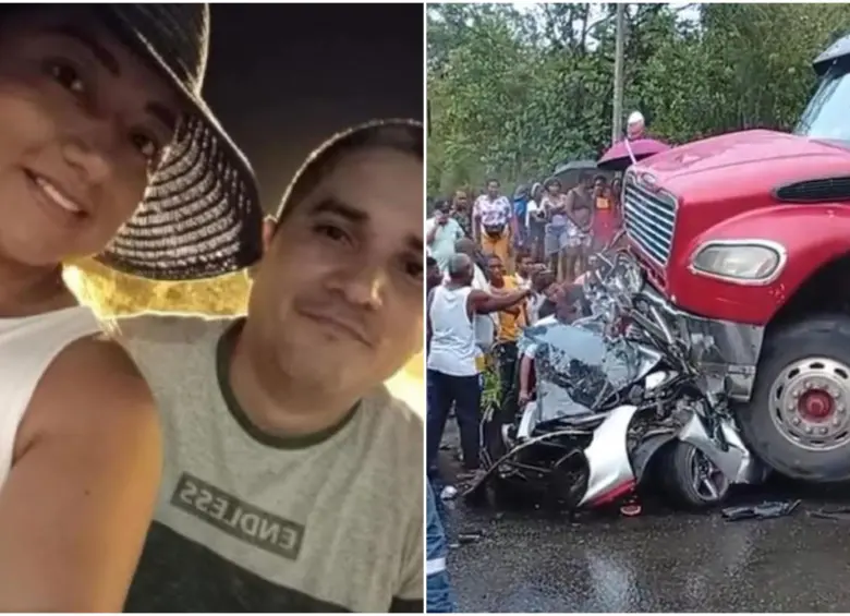 Así quedó el carro de la familia tras la colisión. FOTO: Captura video de redes sociales 