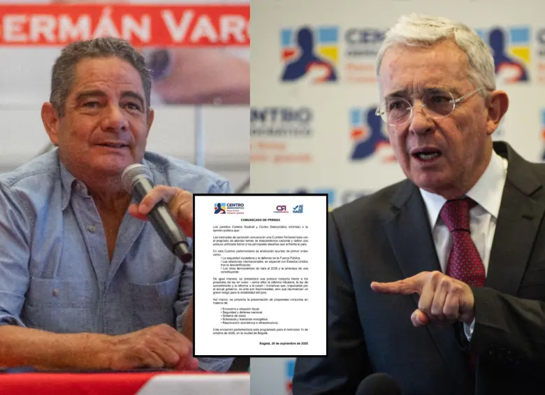 Germán Vargas Lleras y Álvaro Uribe Vélez son los dos líderes naturales de los partidos Cambio Radical y Centro Democrático. Fotos: EL COLOMBIANO y Getty Images