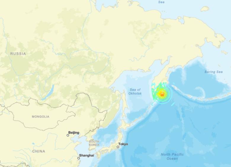 Según el Centro de Alerta de Tsunamis del Pacífico de Estados Unidos, emitieron un alerta por posibles olas peligrosas en las costas cercanas. FOTO: USGS