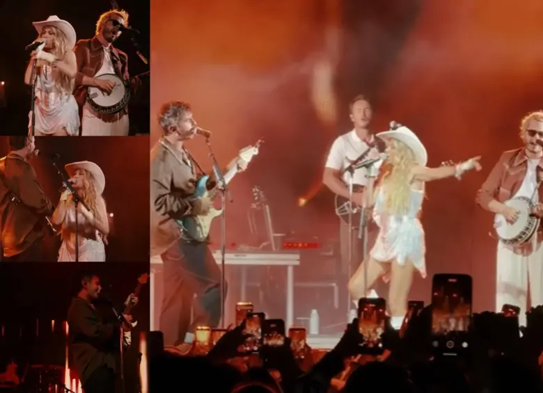 Morat y Paulina Rubio en Coachella. Foto: tomada de redes Paulina Rubio