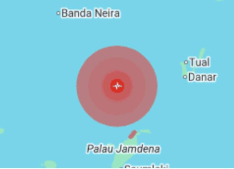 Temblor en Indonesia de este lunes 14 de julio fue de magnitud 6.7. FOTO: Captura de pantalla 