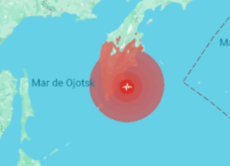 Un temblor se produjo este martes cerca de la costa rusa; Japón está en alerta. FOTO: Captura de pantalla 