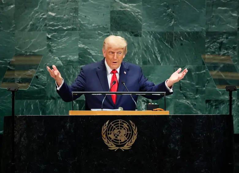 El presidente de Estados Unidos, Donald Trump, volvió a intervenir en la Asamblea General de la ONU. FOTO: GETTY