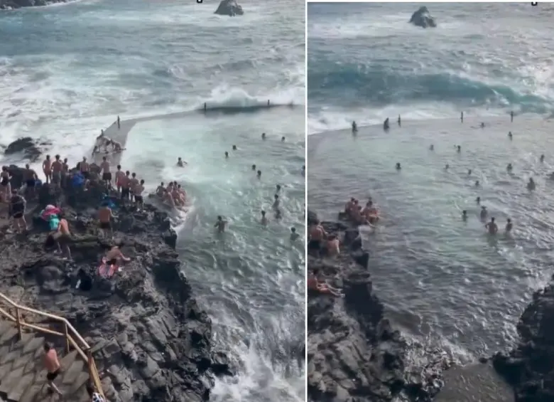 Cinco personas murieron tras un fuerte oleaje en un turístico de España; hay uno desaparecido. FOTOS: Capturas de video