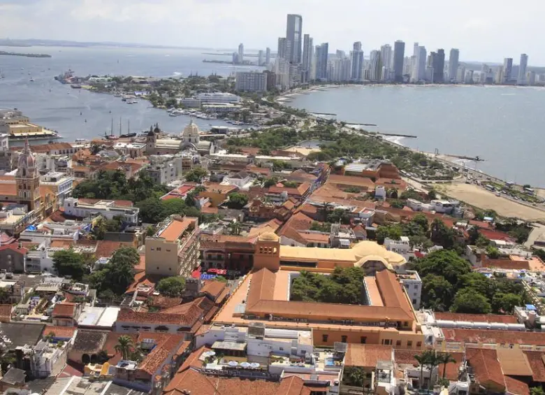 Panorámica del Centro Histórico de Cartagena Colombia.