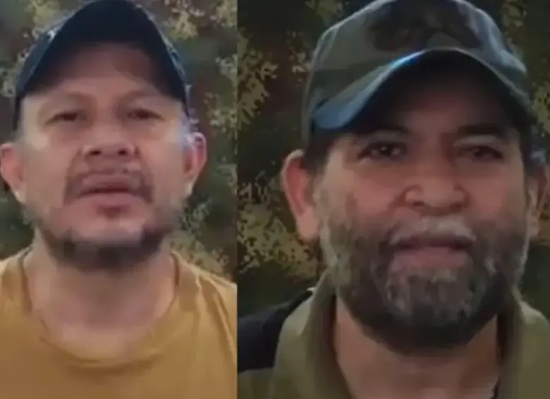 Rodrigo Antonio López y Jesús Pacheco, secuestrados por el ELN. Foto: captura de video Rodrigo Antonio López y Jesús Pacheco, secuestrados por el ELN. Foto: captura de video