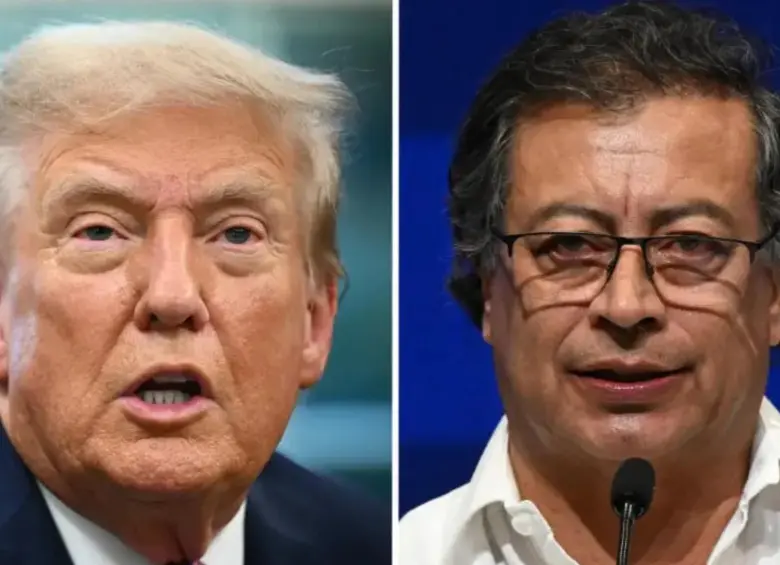 Donald Trump y Gustavo Petro. FOTO: AFP