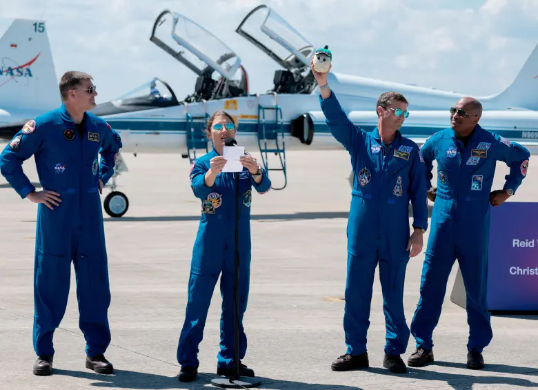 Un equipo multidisciplinario conformado por cuatro astronautas y una mascota llamada Rise viajarán a la Luna en la misión Artemis II. Fotos: Getty