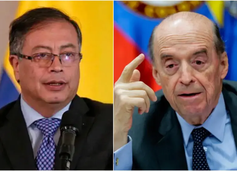 El presidente Gustavo Petro y el excanciller Alvaro Leyva, vienen enfrentándose públicamente sobre el manejo del país y otros temas personales. FOTO: COLPRENSA