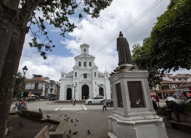 Imagen de referencia del parque del municipio de Marinilla. Foto: EL COLOMBIANO