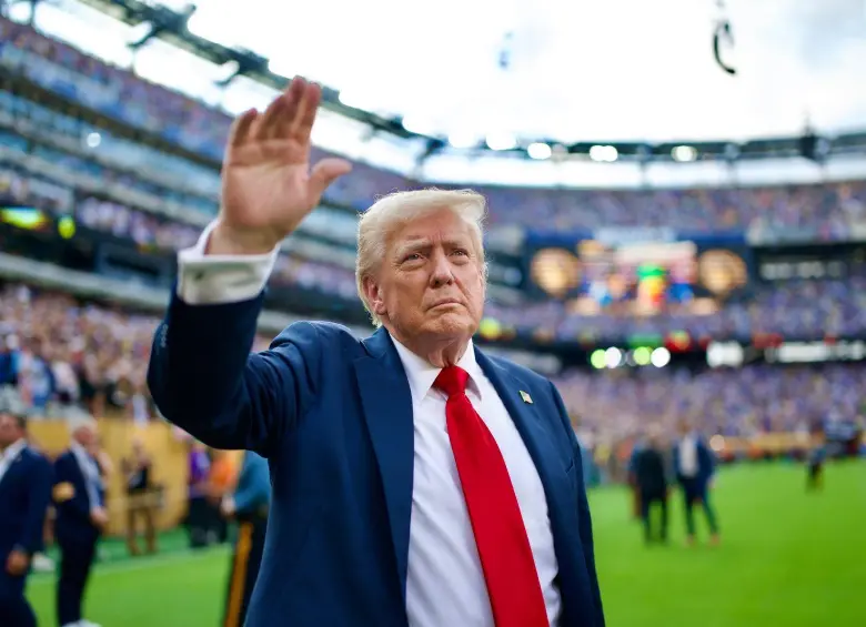 El presidente estadounidense Donald Trump durante la final del Mundial de Clubes entre el Chelsea y el Paris Saint-Germain. FOTO: Casa Blanca