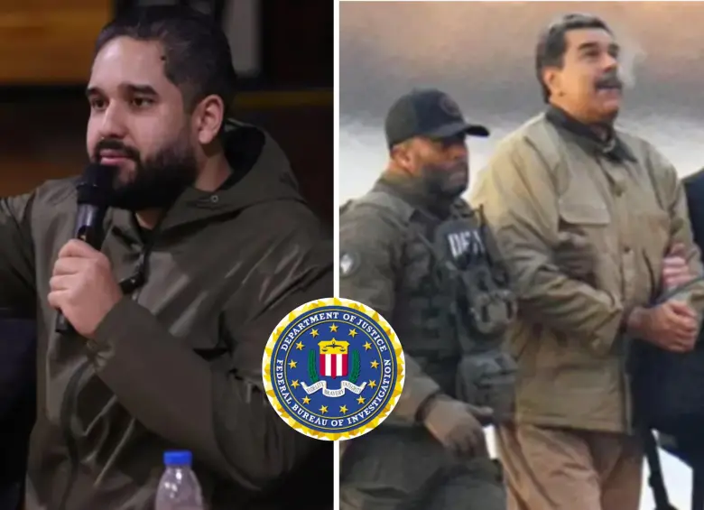 A la izquierda Nicolás Ernesto Maduro Guerra, hijo mayor de Nicolás Maduro Moros (derecha). Foto: Redes Sociales/Getty.