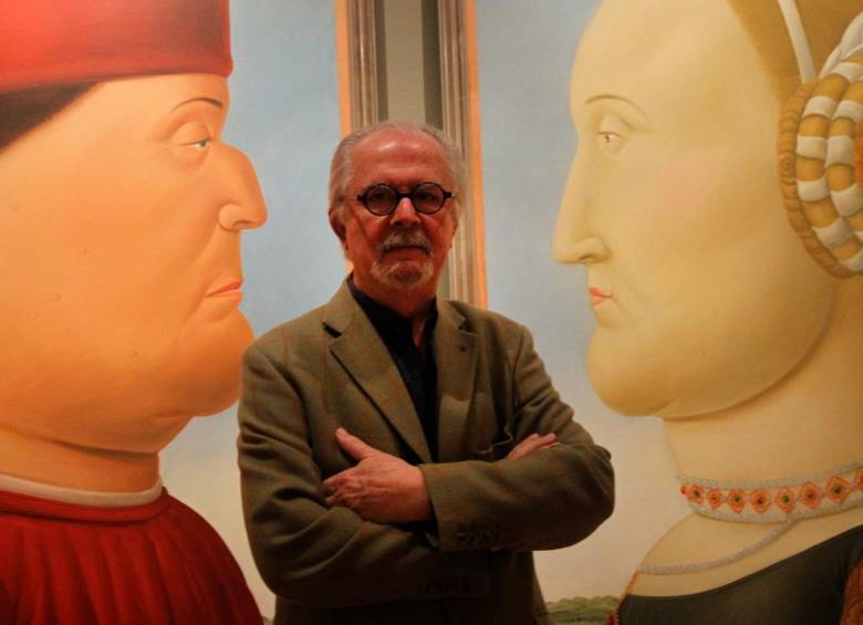 Fernando Botero en una de sus exposiciones internacionales. FOTO: Archivo EL COLOMBIANO