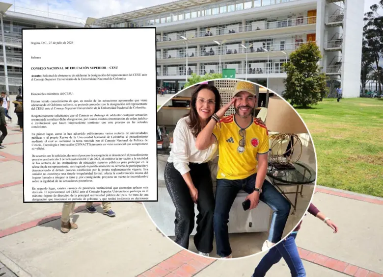 La ministra de Educación designada, Viviane Morales, envió una carta dirigida al Cesu pidiendo postergar la elección de su representante ante el Consejo Superior Universitario de la Universidad Nacional por presuntas anomalías en la elección de su terna. Fotos: Colprensa y @MoralesViviane