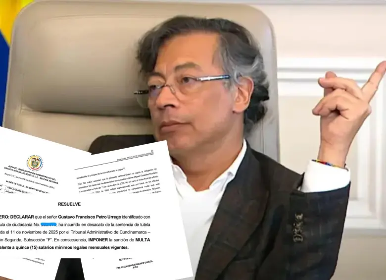 Presidente Gustavo Petro sancionado por desacato. Foto: Colprensa