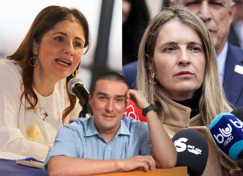 Iris Marín, defensora del Pueblo; el caricaturista Matador y la candidata presidencial Paloma Valencia. Foto: Colprensa