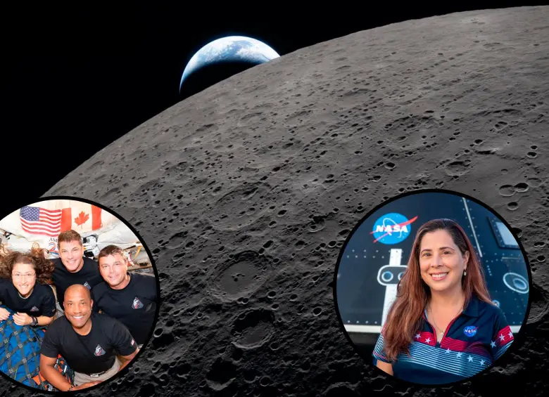 Los astronautas regresarán a la Tierra este viernes a las 7:00 de la noche, aproximadamente. La colombiana Liliana Villareal, a la derecha, es la respoonsable del aterrizaje y la recuperación de Artemis 2. FOTOS Cortesía Nasa