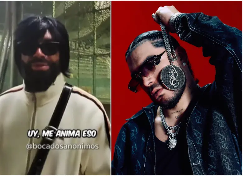 Así fue como se disfrazó Ryan Castro para ayudar a los vendedores ambulantes en Medellín. FOTO: Captura video de redes sociales @bocadosanonimos y Billboard