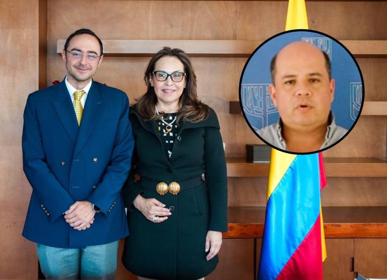 Camilo Noguera Pardo (junto a Viviane Morales) estuvo dos meses como viceministro de Educación; es familiar de Camilo Noguera Abello. FOTOS MinEducación y Universidad Sergio Arboleda