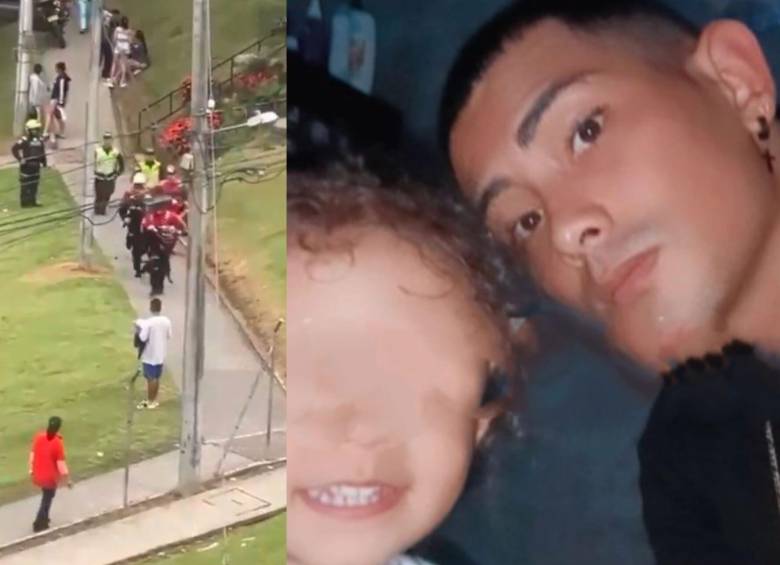 Juan Camilo es el padre de Antonella, la niña de 2 años que murió en Manizales a causa de un ataque con arma blanca perpetrado por su madre. Fotos: Captura de video y La Patria