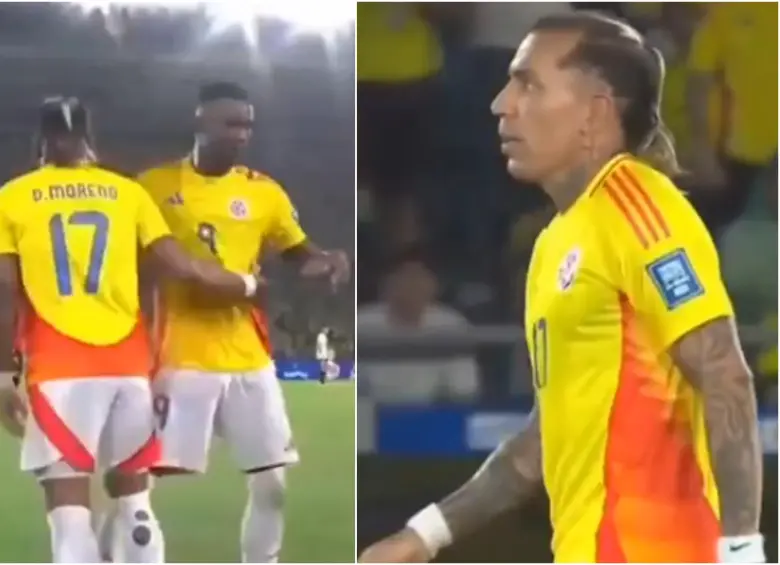 El goleador del Once Caldas entro al minuto 81 por el delantero Jhon Córdoba, tras convertir el segundo gol de Colombia contra Bolivia. FOTO: Captura video Gol Caracol