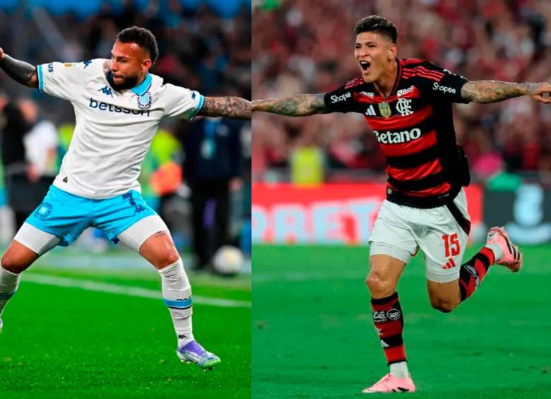 Duván Vergara y Jorge Carrascal buscarán sus primeros goles en esta edición de la Copa Libertadores y ser héroes para sus equipos. Foto: Getty