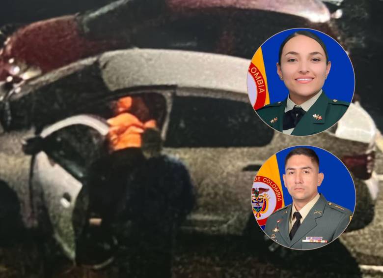 El capitán Pablo Masmela y la subteniente María Mora, son los dos oficiales hallados sin vida. Foto: tomada de redes sociales.