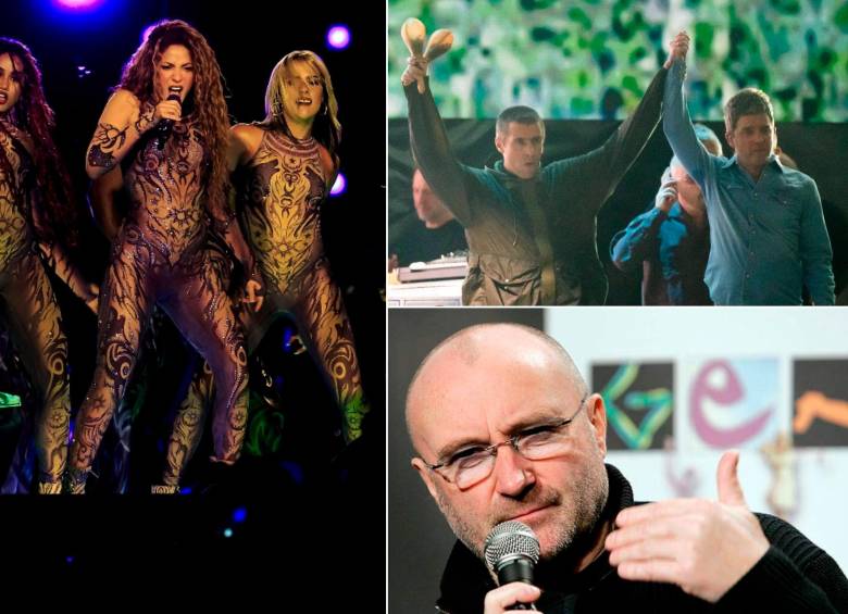 Shakira, Oasis y Phil Collins estaban entre los nominados. FOTOS El Colombiano, Cortesía y AFP