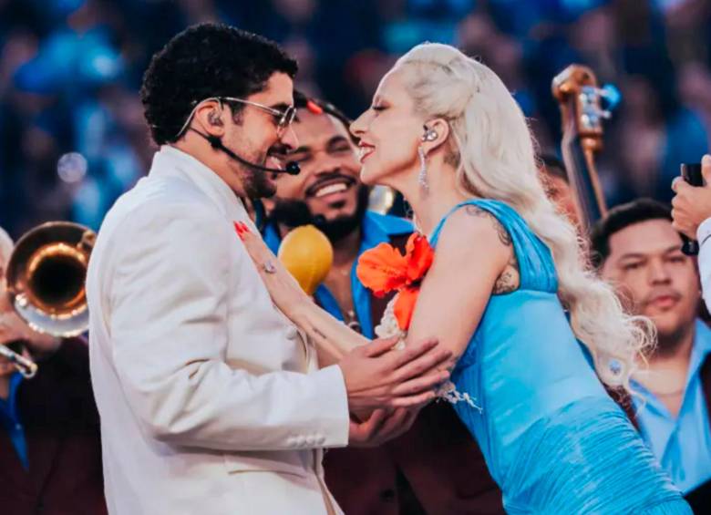 Bad Bunny invitó a Lady Gaga y a Ricky Martin a su show en el medio tiempo del Super Bowl. FOTO: Cortesía Edwin Rodríguez / Bad Bunny