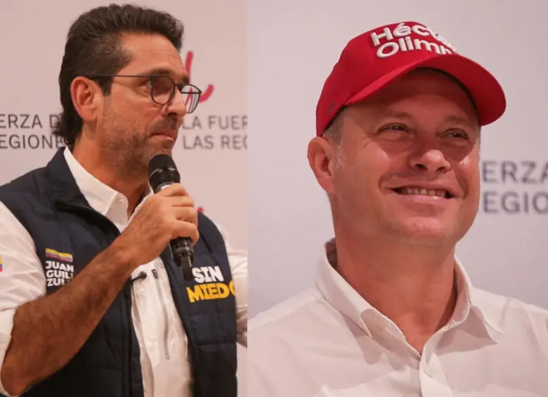 A la izquierda, Juan Guillermo Zuluaga; a la derecha, Héctor Olimpo. FOTOS: COLPRENSA