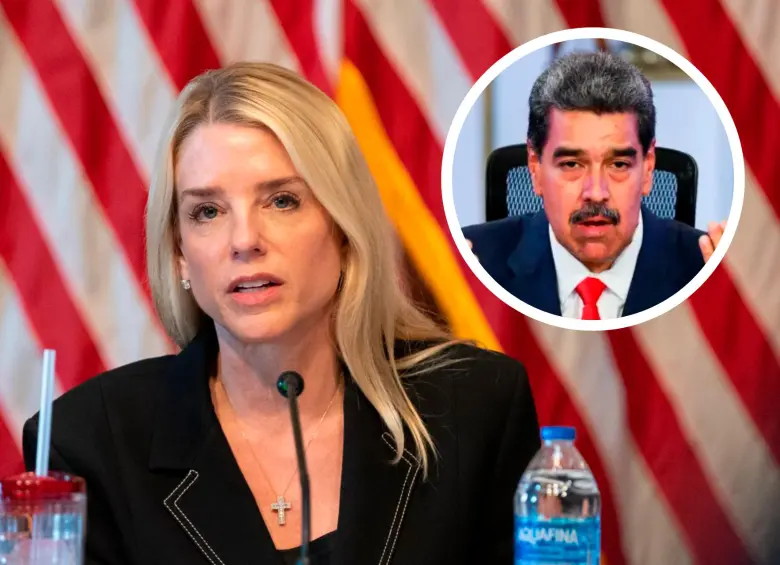 La fiscal agradeció a Trump “por su valentía para exigir responsabilidades en nombre del pueblo estadounidense”. Dijo que Maduro es un presunto narcotraficante internacional. FOTO: X @AGPamBondi-Getty